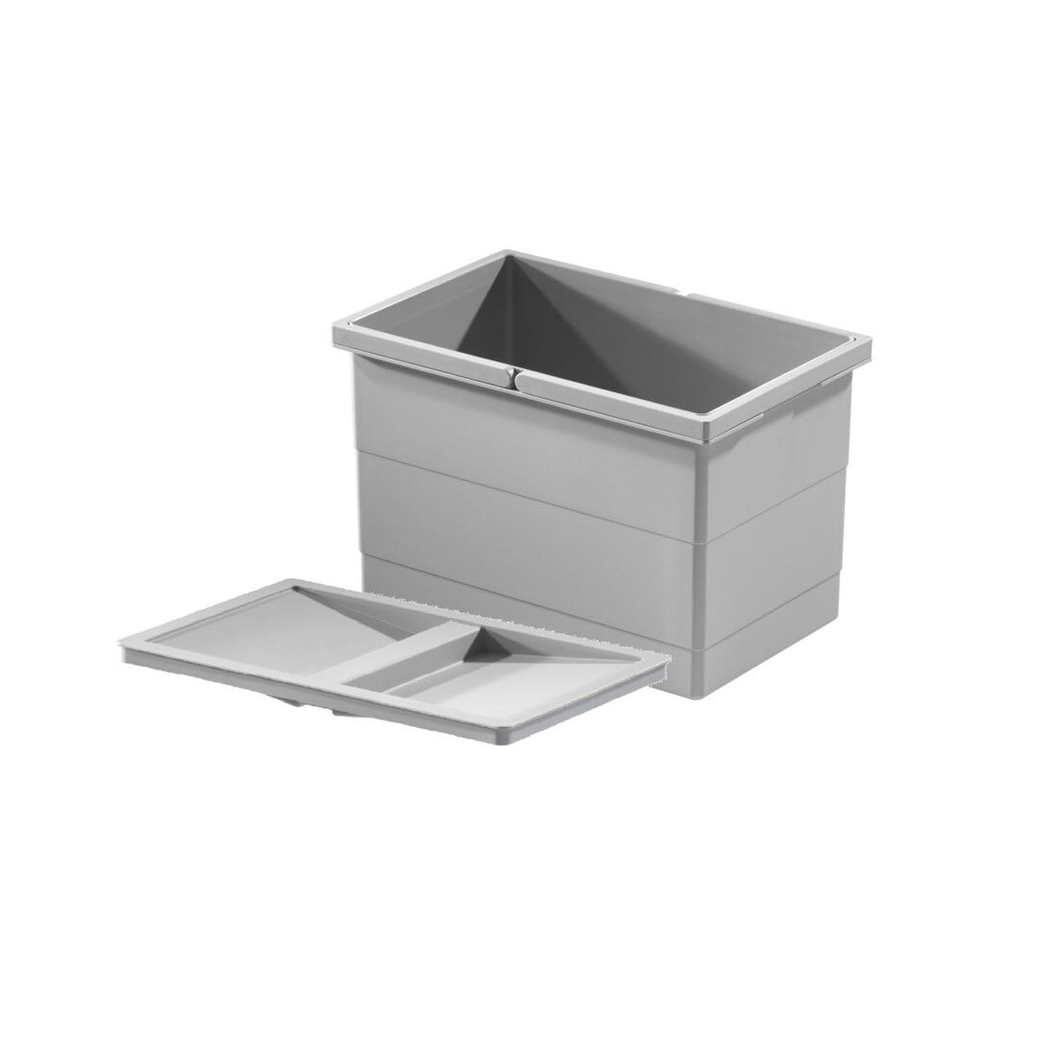 Balde Con Tapa 14 Lt Hailo Gris Pack