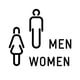 thumbnail image 3 of Letrero de Baño para Hombres Y Mujeres, Letrero de WC, Perforación Nórdica, Letrero de Puerta de Baño Antiguo, Letrero de Señalización de Baño para Pa B negro, 3 of 5