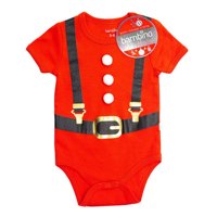Bambino - Body Manga Corta 100% Algodón Navidad Viejo Pascuero Rojo