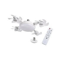 Magideal - Accesorio De Iluminación Del Ventilador De Techo Control Remoto Control De 3 Colores Decoración Lámpara De Luz Dimmable Moderna Para El Garaje De Baño 4 Cabezas De Ventilador 55Cm