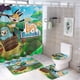 thumbnail image 1 of Lupi y Baduki-theme 4-Piece Shower Curtain Set with Rugs, Waterproof Bathroom Decor Set Includes Bath Mat, U-Shaped Rug, Toilet Lid Cover and Curtain with Hooks, 1 of 6