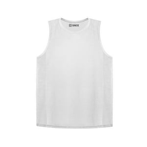 Snix - Camiseta Dry Fit Sin Mangas Cuello Polo Blanco Talla M