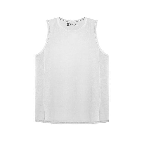 Snix - Camiseta Dry Fit Sin Mangas Cuello Polo Blanco Talla S