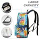 thumbnail image 4 of Constructores de Bugs Bunny-theme Backpack, Campus style schoolbag Bookbag with Adjustable Shoulder Straps And Large Zip Compartment, Unisex Travel Bags.42x30x15cm, 4 of 6