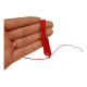 thumbnail image 3 of Pulsera gruesa tejida con hilo tamaño standar unisex Rojo, 3 of 3