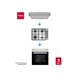 thumbnail image 1 of Horno Empotrado Hs 445 Ss 62 Litros + Encimera Gas Licuado Hlx 540 + Campana Cx62120, 1 of 11