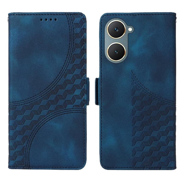 Carcasa FOXDOCK Vivo Y03 4G de cuero PU, diseño acolchado clásico, protección contra caídas y rayones