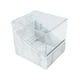 thumbnail image 1 of Dispensador de cinta para pestañas con cuchilla, máquina cortadora de cinta con caja, máquina de cinta portátil de escritorio con múltiples rejillas p textura blanca, 1 of 5