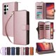 thumbnail image 1 of Funda Cartera con Cremallera y Correa para Samsung Galaxy S26 Ultra 5G Soporte y Tarjetero Oro rosa, 1 of 6