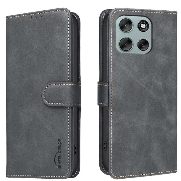 Funda Billetera para Motorola Moto G56 Protección RFID y Soporte Ajustable Negro
