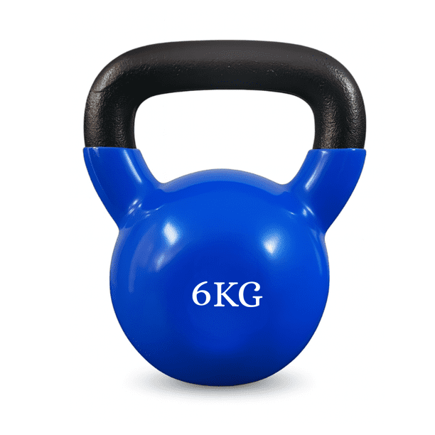 Pesa Rusa Kettlebell 6 kg de Acero con Recubrimiento de Vinilo