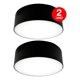 thumbnail image 1 of Pack 2 Plafon Panel Led Redondo Sob Itd Decorativo 12w 6000k negro, 1 of 8