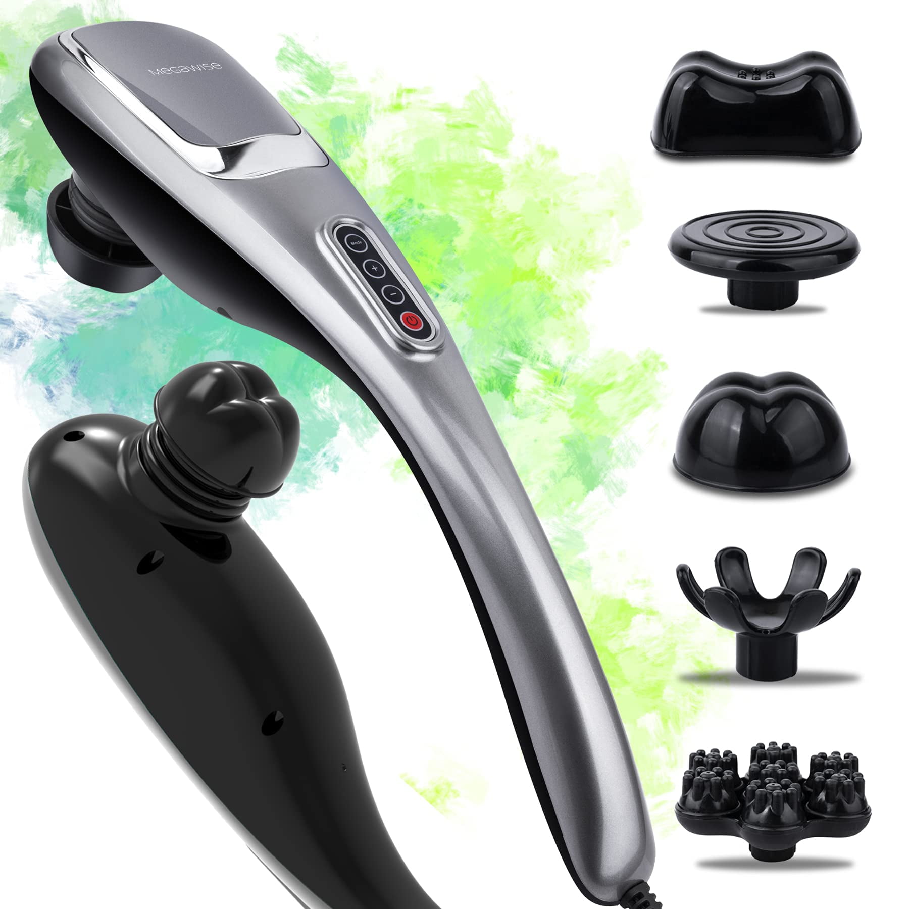 Masajeador Portátil Megawise De Tejido Profundo Para Cuello Y Espalda, 3600 Rpm