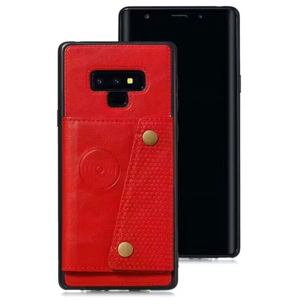 Samsung Note9/10+, Note20 Ultra, & Card Holder Leather Case: Anti-Fall Bracket Wallet Protective Cover for Your Phone!