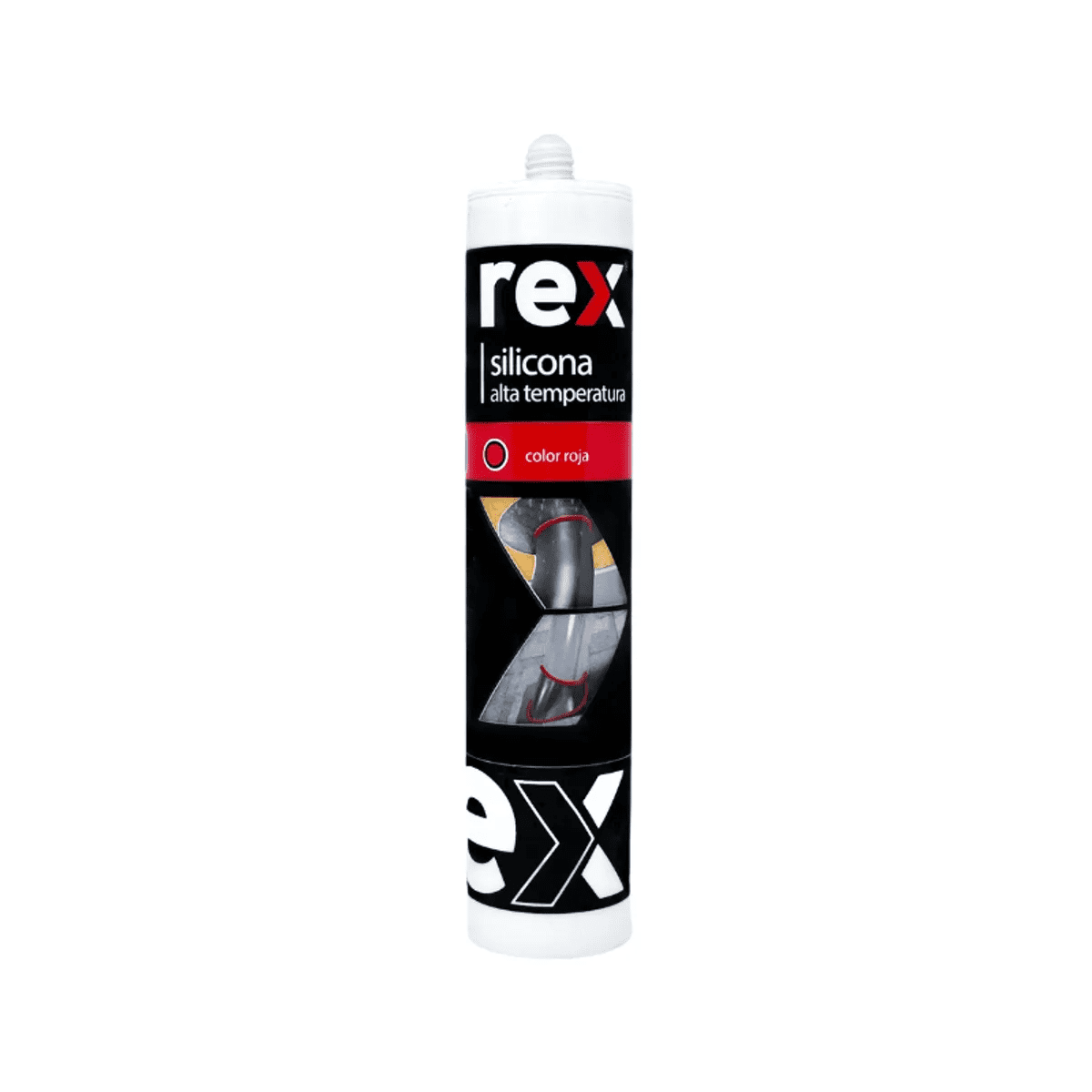 Rex - Silicona Alta Temperatura Rojo 300ml