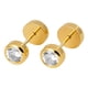 thumbnail image 1 of Aros Abridores Punto De Luz 4mm Oro 18k Circón Bebé Niña, 1 of 6