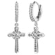 thumbnail image 5 of Pendientes , material de 14K chapado en oro Pendientes pequeños Pendientes de tuerca para hombres Mujeres Graduación Bodas Navi , Plata 1.1x0.39 pulgadas, 5 of 5