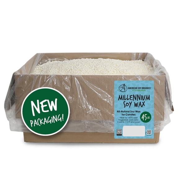 Perlas de cera de soja American Soy Organics Millennium 20,41 kg