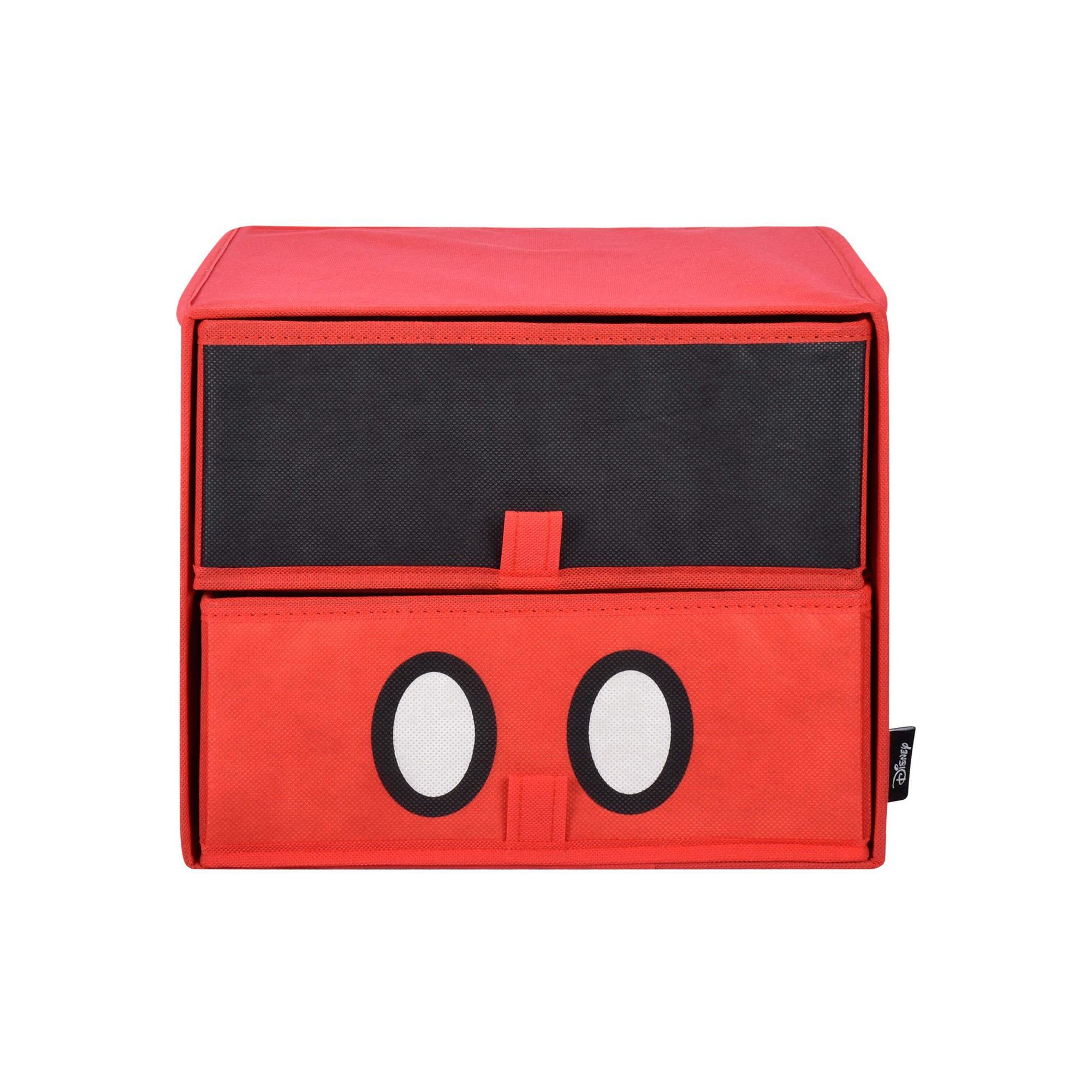 Disney - Caja Organizadora Mickey Mkf-6144-mk Tejido - Cartón Rojo - Negro