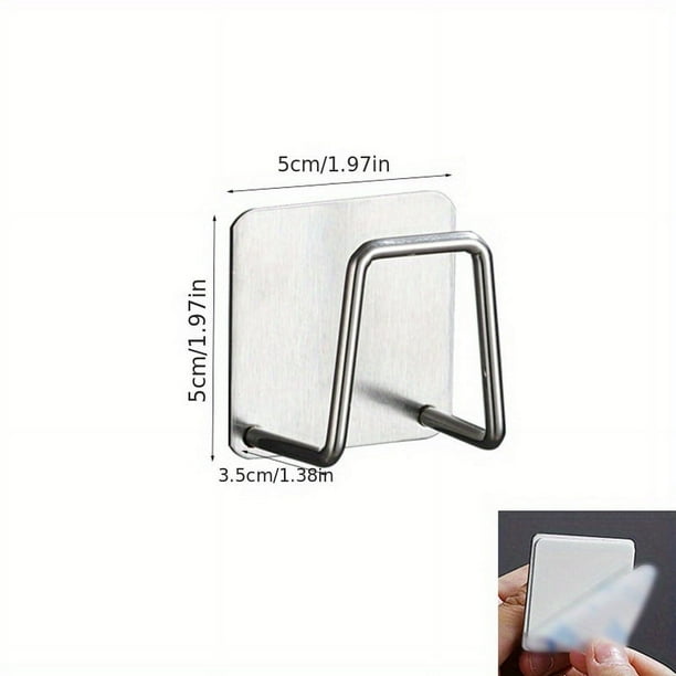 1pc, Stainless Steel Sponge Holder, Sink Rack, Steel Ball Scrubber Holder, Sink Wall Mount Storage Rack, Kitchen Pot Lid Storage Hook, Kitchen Organizer