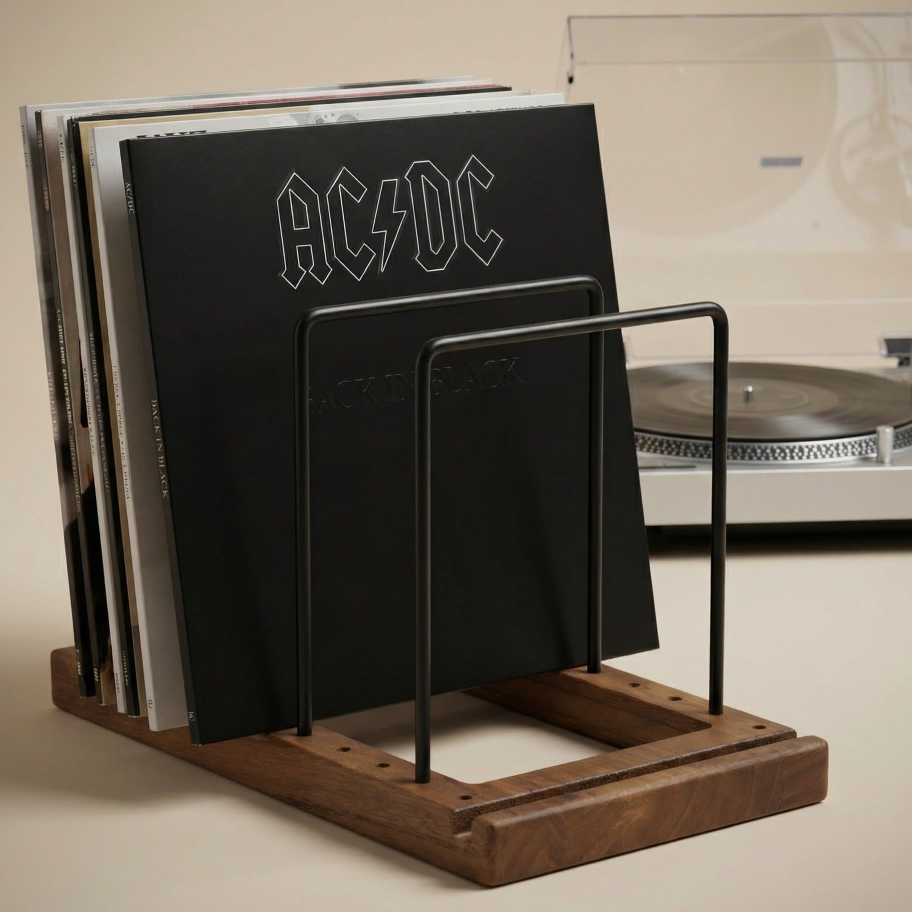 Almacenamiento De Discos De Vinilo Zicoto Para 50-75 Discos Individuales