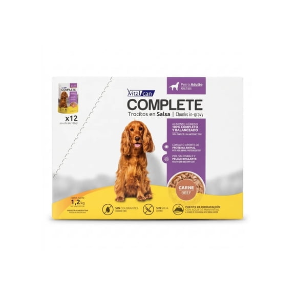 Sachet Vitalcan Complete Perros Adultos Carne 12 Un.