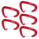 thumbnail image 2 of 5pcs 16KN Mosquetones De Puerta De Alambre De Aluminio Seguridad Escalada Hamaca Rojo, 2 of 5