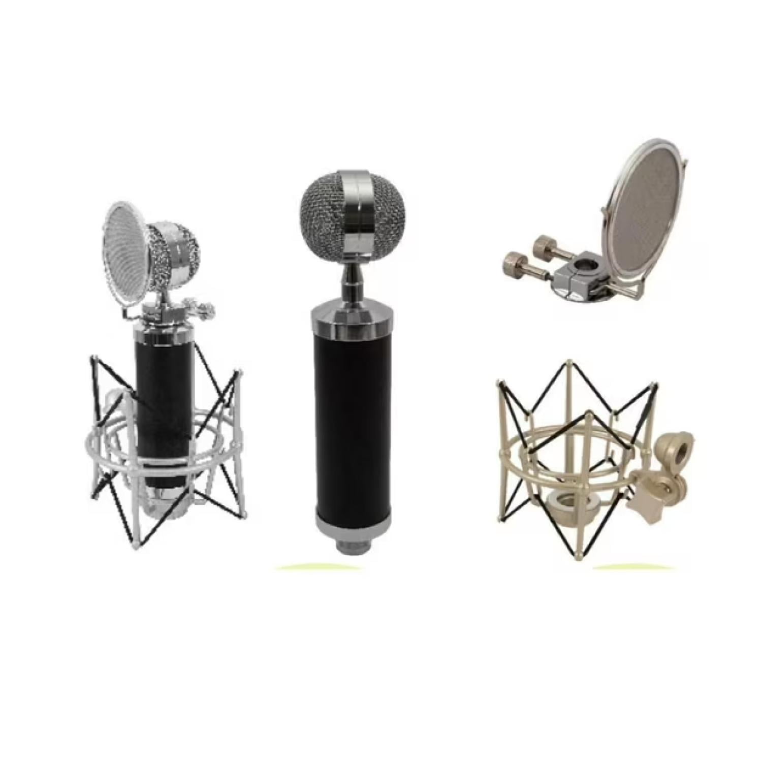 Philco - Kit Microfono Estudio Antipop Soporte Metalico