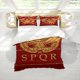 thumbnail image 1 of 3pcs Roman Empire SPQR Symbol of Authority & Peace Themed Digital Print Set: Cover + 2 Pillowcases Soft and Comfortable for All Seasons, 1 of 1