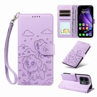 Funda Billetera Foxdock Compatible Con Oppo Reno 14F 5G, Diseño Perrito Tierno, Ranuras Para Tarjetas Y Soporte Plegable