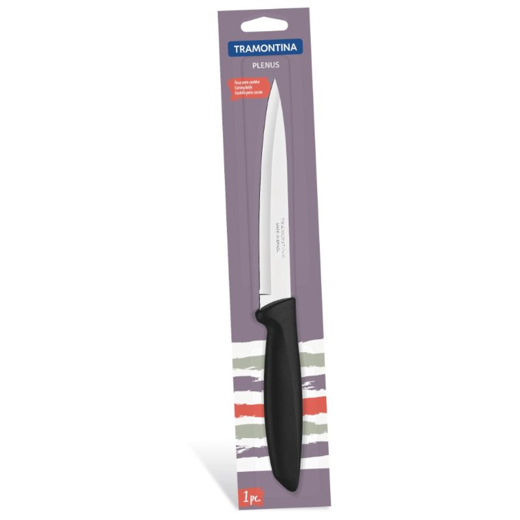 Cuchillo Para Cocina Plenus 1 Pieza Acero Inoxidable - Pp Negro