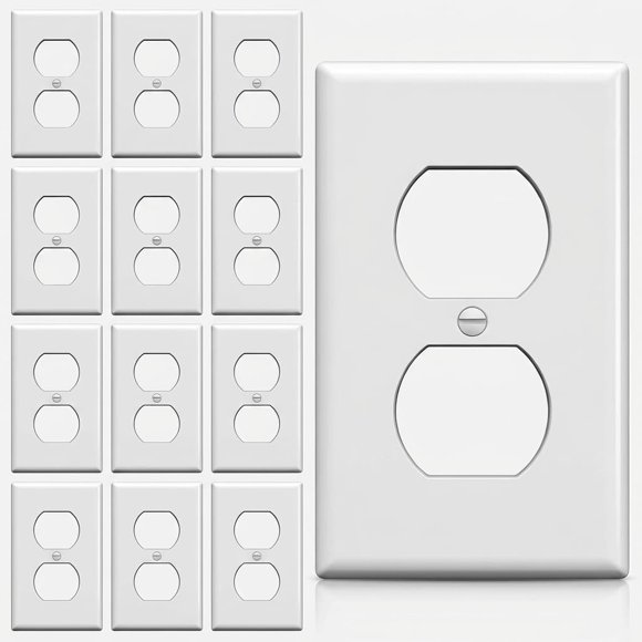 Placa de Pared Bates Choice Dúplex Paquete de 12 Blanca 11.5x7 cm