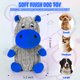 thumbnail image 5 of Juguete para perros Loncoldy Hipopótamo de peluche azul con chirrido, 5 of 8