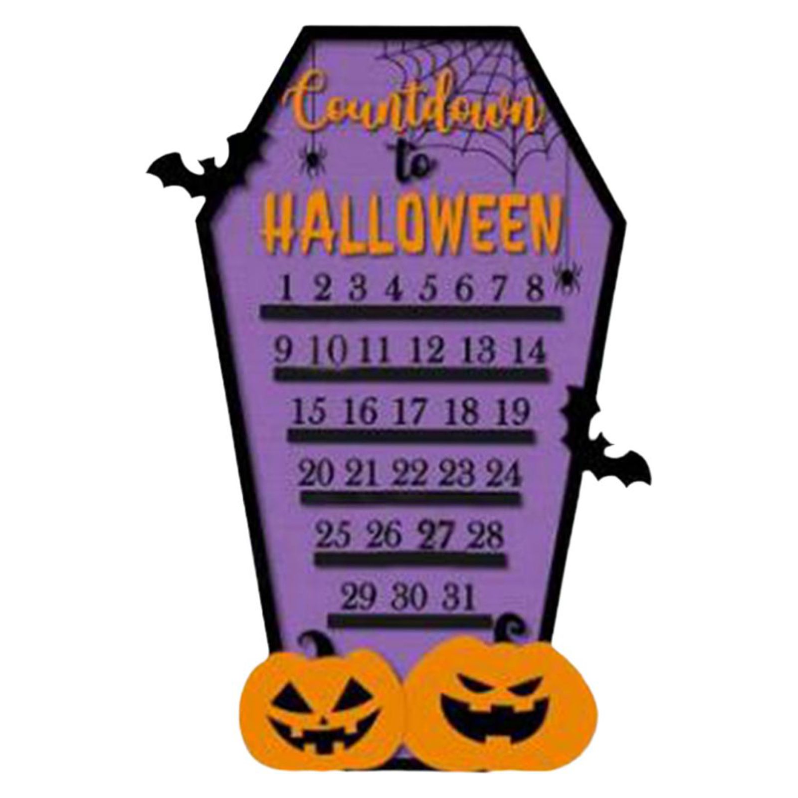 Magideal - Calendario De Halloween Diy, Bloque De Madera Móvil Para Niños Y Adultos, Adorno De Calendario De Madera Para El Hogar, Sala De Estar, Decoración Fest