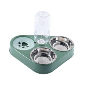 Ioensy - Comedero Automático Para Mascotas, Compacto Y Para Gatos, Para Cachorros Y Conejos, Color Verde