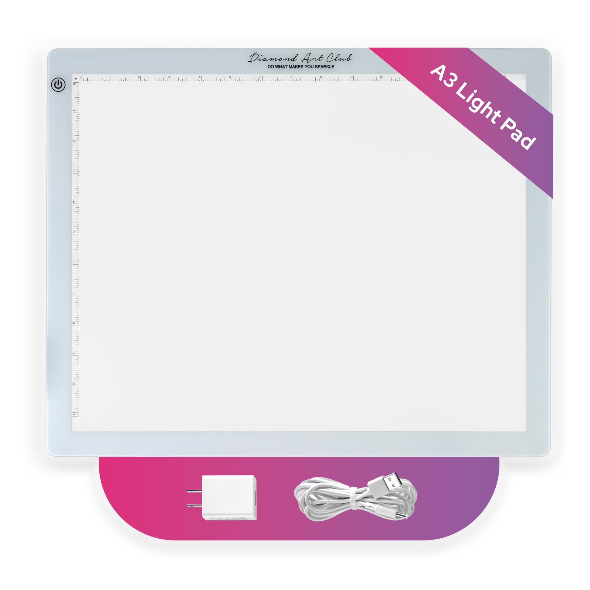 Panel De Luz Led Usb Diamond Art Club A3 Para Pintura De Diamantes