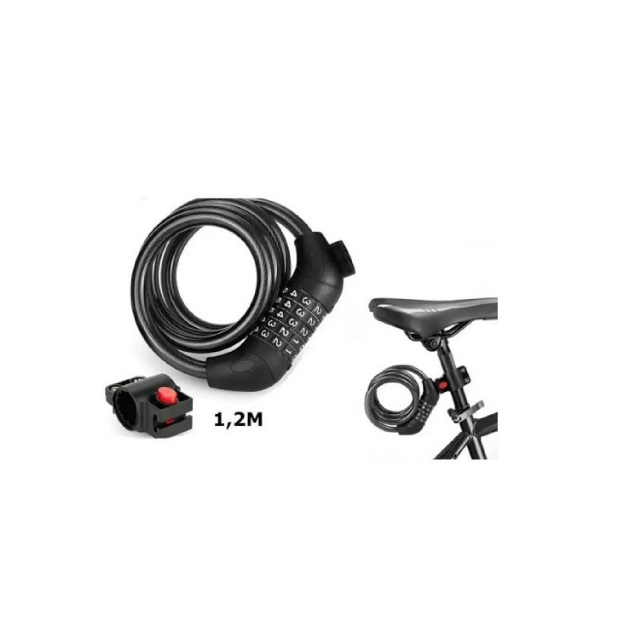 Genérico - Candado De Seguridad Para Bicicleta 1,2metros