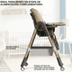 thumbnail image 2 of Silla De Comer Plegable Para Bebé Con Mesa Ajustable Ruedas Silla Comedor Beige, 2 of 5