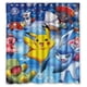 thumbnail image 1 of Cortina de ducha con diseño de Pikachu y Pokémon, con ganchos, 167 x 183 cm, 1 of 3
