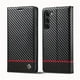 thumbnail image 1 of Premium Leather Wallet Case with Carbon Fiber Pattern for Samsung Galaxy S23 Ultra S22 S21 FE Ultra S20 FE S10 Plus A54 A53 A52 A52s A51, 1 of 3