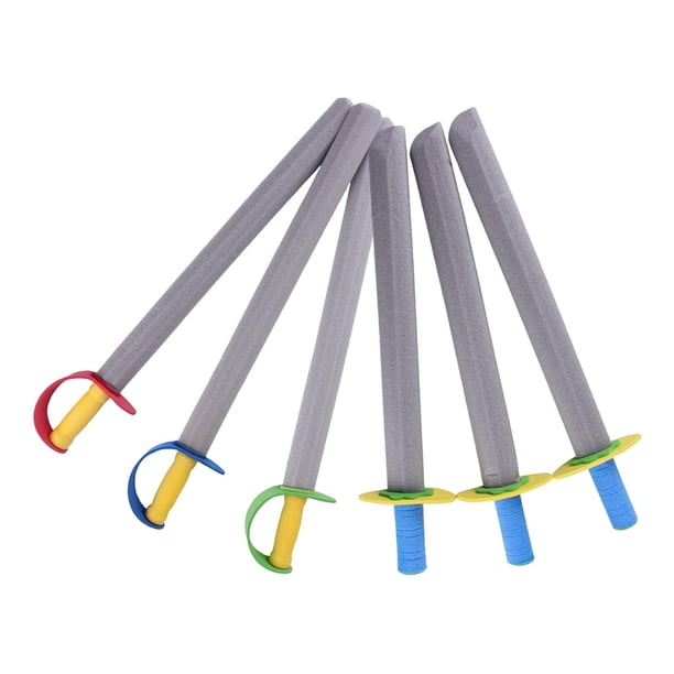 Espadas de espuma para niños, accesorios de cosplay para escenario, juegos de simulación, actividades de cumpleaños, accesorios de disfraces, juguetes 6 piezas
