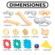 thumbnail image 2 of Juguete Bloques Magnético Construcción Iman Niños 286 Pcs, 2 of 6