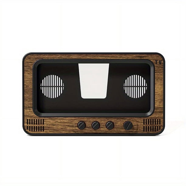 Retro TV Shape Mobile Phone Bracket, Casual Entertainment Chase Bracket, Desktop Lazy Multi-functional Creative Bracket Mobile Phone Amplifier Bracket