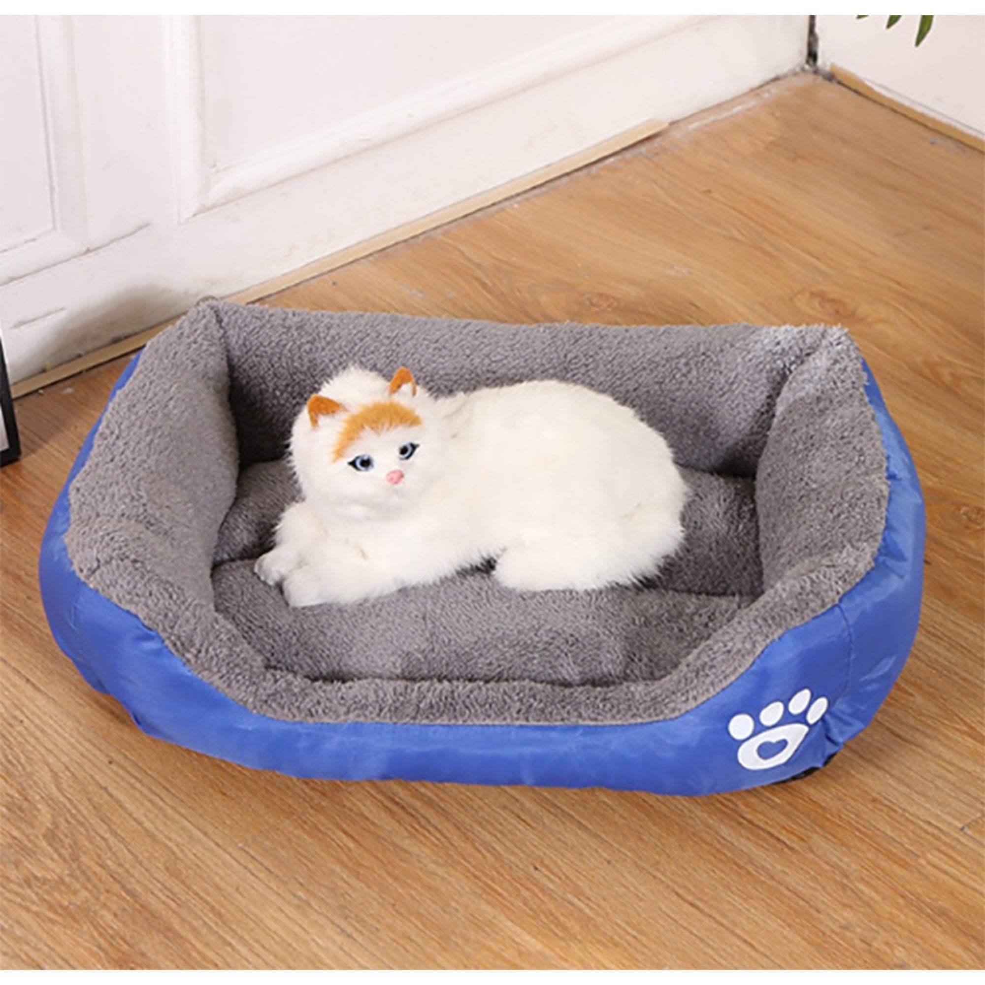 Genérico - Cama Ultrasuave Para Mascotas Azul Talla Xl 80cm X 60cm