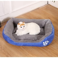 Genérico - Cama Ultrasuave Para Mascotas Azul Talla Xl 80Cm X 60Cm