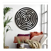 Genérico - Cuadro Laberinto Circular En Madera