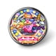 thumbnail image 1 of Kirby-Theme Round Button Badge: Premium Metal Construction, Ideal for High-End Events 2.8 cm, 1 of 6