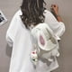 thumbnail image 2 of Cute Bunny Design Backpack, Kawaii Canvas Crossbody Bag, Small Student School Bag, 2 of 5