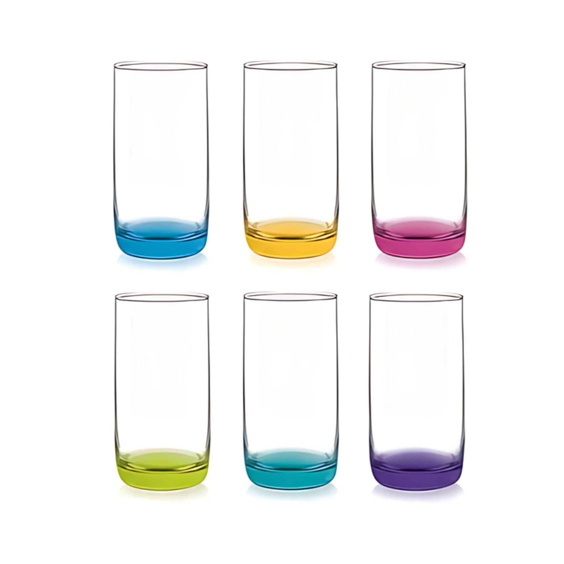 Cristar - Display 6 Vasos Altos Monterrey Fondo Color 445cc