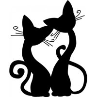 Rienda Libre Graphics - Decomural Two Cats Love Pets Ws-17613